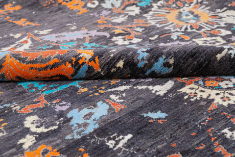 Modern Multicolor Hand Knotted 90 X 120 Area Rug 700-145877 Image 5
