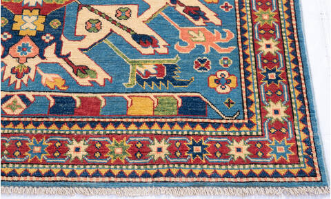 Kazak Blue Hand Knotted 50 X 68 Area Rug 700-145884 Image 4