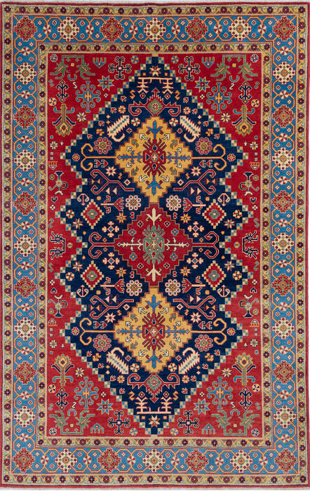 Kazak Blue Hand Knotted 66 X 102 Area Rug 700-145885 Image 0