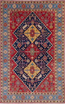 Kazak Blue Hand Knotted 6'6" X 10'2"  Area Rug 700-145885