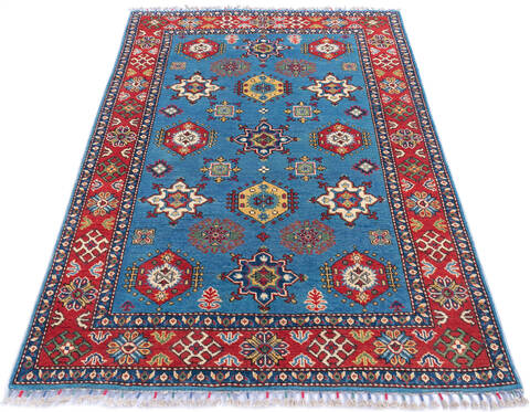 Kazak Blue Hand Knotted 40 X 58 Area Rug 700-145889 Image 1