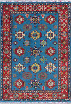 Kazak Blue Hand Knotted 4'0" X 5'8"  Area Rug 700-145889