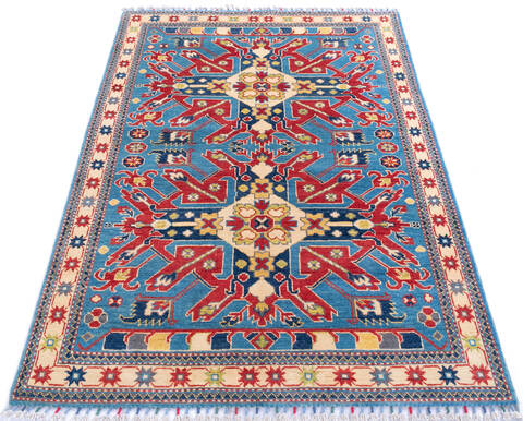 Kazak Blue Hand Knotted 40 X 59 Area Rug 700-145891 Image 1