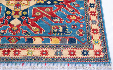 Kazak Blue Hand Knotted 40 X 59 Area Rug 700-145891 Image 4