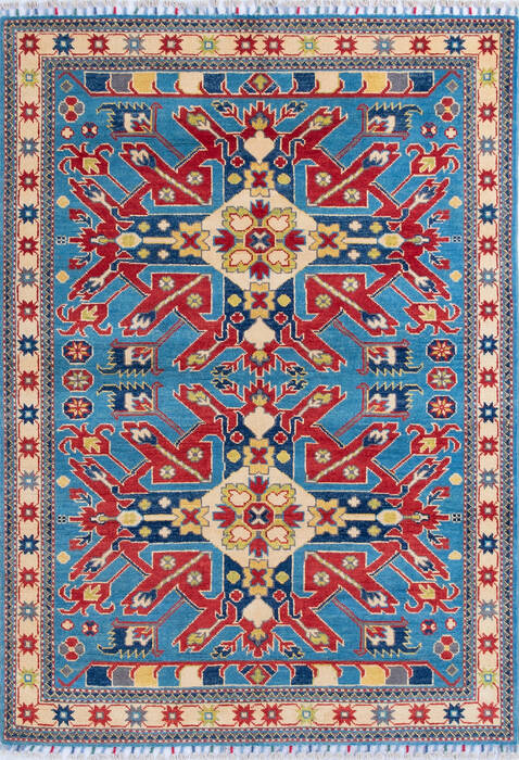 Kazak Blue Hand Knotted 40 X 59 Area Rug 700-145891 Image 0
