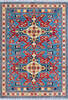 Kazak Blue Hand Knotted 40 X 59  Area Rug 700-145891 Thumb 0