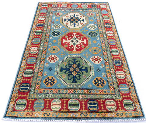 Kazak Blue Hand Knotted 40 X 63 Area Rug 700-145892 Image 1