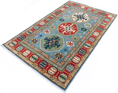 Kazak Blue Hand Knotted 40 X 63 Area Rug 700-145892 Image 2
