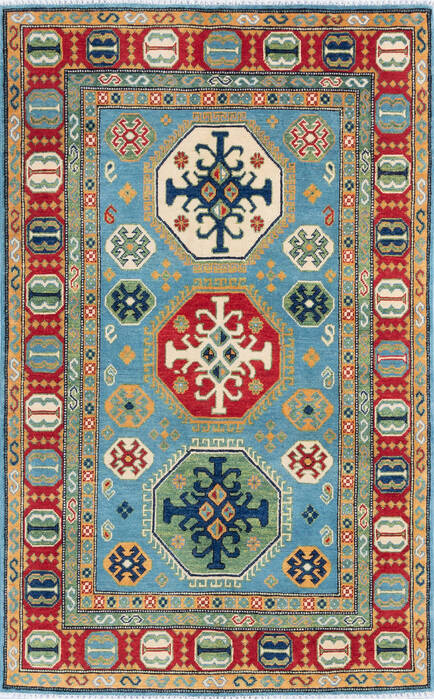 Kazak Blue Hand Knotted 40 X 63 Area Rug 700-145892 Image 0