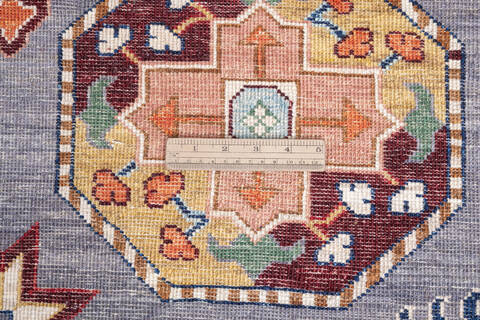 Chobi Grey Hand Knotted 80 X 101 Area Rug 700-145894 Image 6