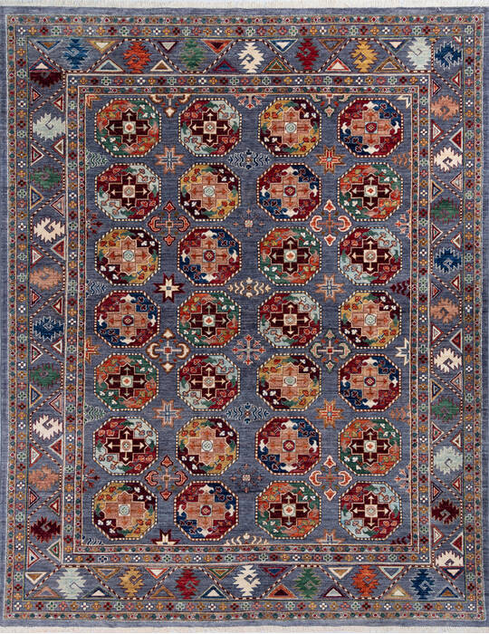 Chobi Grey Hand Knotted 80 X 101 Area Rug 700-145894 Image 0