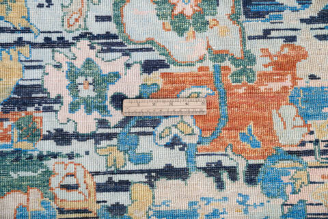 Modern Blue Hand Knotted 51 X 67 Area Rug 700-145895 Image 6