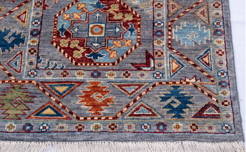 Chobi Grey Runner Hand Knotted 27 X 100 Area Rug 700-145897 Image 4
