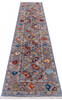 Chobi Grey Runner Hand Knotted 27 X 100 Area Rug 700-145897 Thumb 1