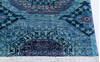 Chobi Blue Runner Hand Knotted 27 X 910  Area Rug 700-145898 Thumb 4