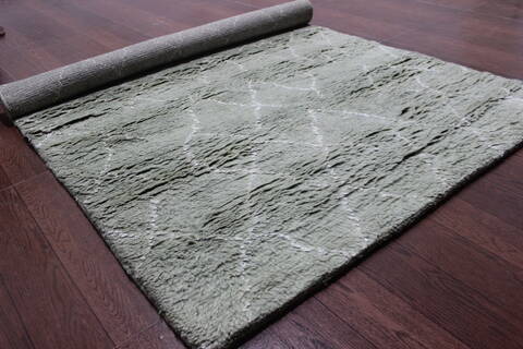 Moroccan Grey Hand Knotted 40 X 60 Area Rug 902-145901 Image 3