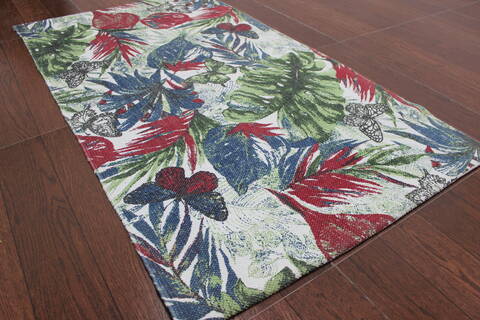 Modern-Contemporary Multicolor Flat Woven 23 X 40 Area Rug 902-145910 Image 1