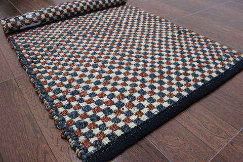 Geometric Multicolor Flat Woven 23 X 40 Area Rug 902-145911 Image 1