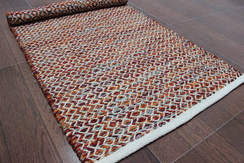 Geometric Multicolor Flat Woven 23 X 40 Area Rug 902-145913 Image 1