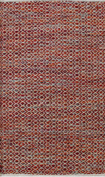 Geometric Multicolor Flat Woven 2'3" X 4'0"  Area Rug 902-145913