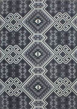 Geometric Multicolor Flat Woven 4'0" X 6'0"  Area Rug 902-145931