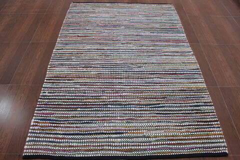Geometric Multicolor Flat Woven 46 X 66 Area Rug 902-145943 Image 1