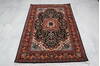 Kashan Black Hand Knotted 40 X 60  Area Rug 905-145954 Thumb 5