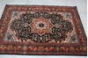 Kashan Black Hand Knotted 40 X 60  Area Rug 905-145954 Thumb 6