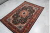 Kashan Black Hand Knotted 40 X 60  Area Rug 905-145954 Thumb 8