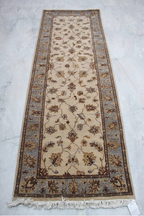 Jaipur White Runner Hand Knotted 29 X 79 Area Rug 905-145955 Image 2