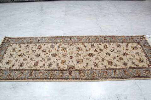 Jaipur White Runner Hand Knotted 29 X 79 Area Rug 905-145955 Image 3
