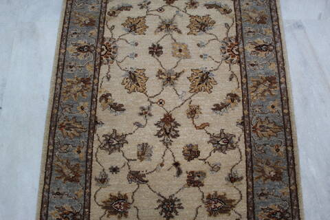 Jaipur White Runner Hand Knotted 29 X 79 Area Rug 905-145955 Image 5