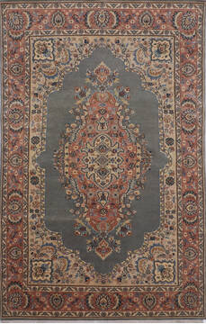 Indian Mahi Grey Rectangle 6x9 ft Wool Carpet 145956