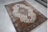 Tabriz White Hand Knotted 51 X 71  Area Rug 905-145957 Thumb 2