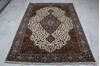 Tabriz White Hand Knotted 51 X 71  Area Rug 905-145957 Thumb 8