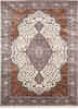 Tabriz White Hand Knotted 51 X 71  Area Rug 905-145957 Thumb 0