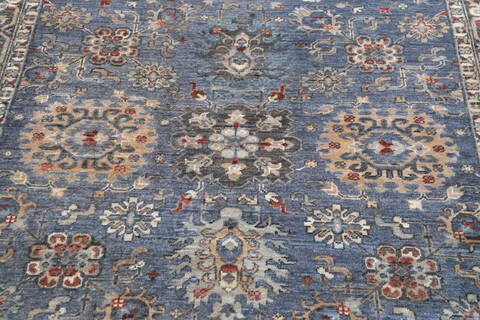 Chobi Grey Hand Knotted 410 X 67 Area Rug 700-145959 Image 3