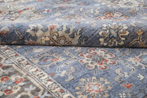 Chobi Grey Hand Knotted 410 X 67 Area Rug 700-145959 Image 5