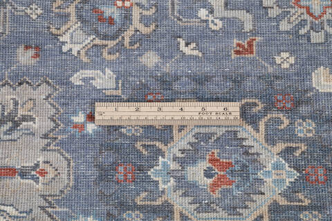 Chobi Grey Hand Knotted 410 X 67 Area Rug 700-145959 Image 6