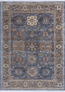 Chobi Grey Hand Knotted 4'10" X 6'7"  Area Rug 700-145959