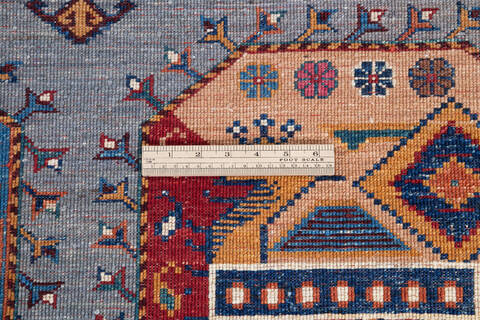 Chobi Grey Hand Knotted 53 X 61 Area Rug 700-145961 Image 6