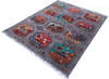 Chobi Grey Hand Knotted 53 X 61 Area Rug 700-145961 Thumb 2