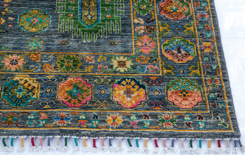 Chobi Grey Hand Knotted 58 X 83 Area Rug 700-145962 Image 4