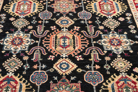 Chobi Black Hand Knotted 68 X 98 Area Rug 700-145967 Image 3