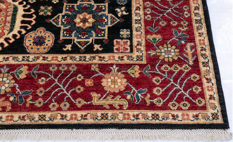 Chobi Black Hand Knotted 68 X 98 Area Rug 700-145967 Image 4
