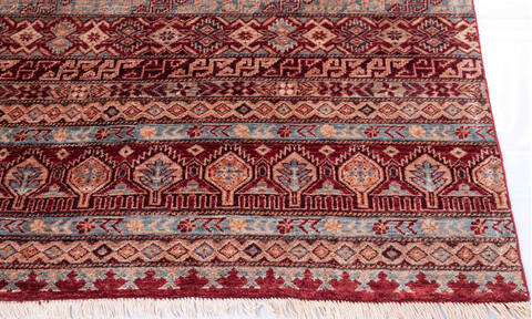 Chobi Red Hand Knotted 80 X 911 Area Rug 700-145973 Image 4