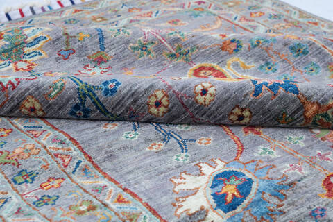 Chobi Grey Hand Knotted 40 X 64 Area Rug 700-145975 Image 5