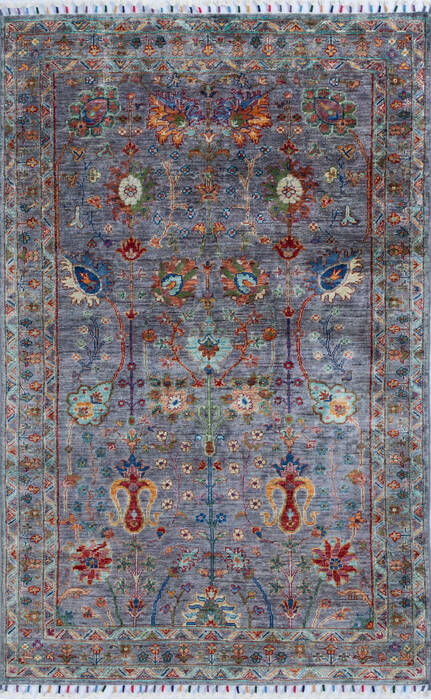 Chobi Grey Hand Knotted 40 X 64 Area Rug 700-145975 Image 0