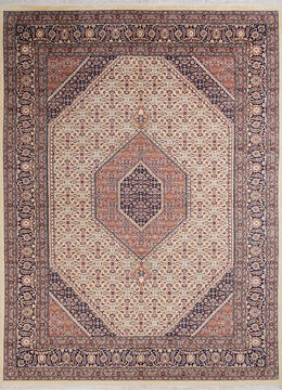 Pakistani Pak-Persian Beige Rectangle 9x12 ft Wool Carpet 145982