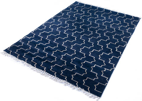 Pak-Persian Blue Hand Knotted 57 X 79 Area Rug 700-145984 Image 2